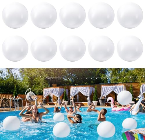 10 Piezas Pelota de Playa Hinchable, 22 cm Pelotas de Playa, Pelota de Playa Inflable, Bolas de Agua Inflables de Verano, Pelota Piscina Hinchable, para Piscina, Playa, Actividades Al Aire Libre