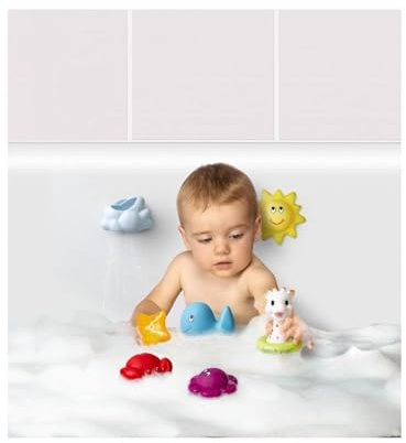 Sophie la Girafe - Le Monde Marin avec Sophie la Girafe - Jouet de Bain - Coffret de 7 Pièces - Jouet d'Eveil