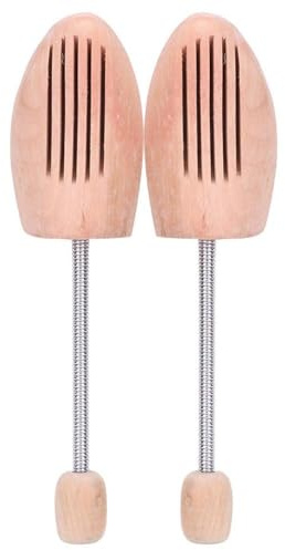 2 pezzi scarpe in legno albero scarpa barella primavera anti-deformazione espansione scarpe albero scarpa shaper per uomo donna(43 44)