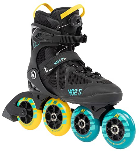 K2 Skates Unisex Inline Skates VO2 S 100 X BOA, Black - Blue - Yellow, 30G0142.1.1.080