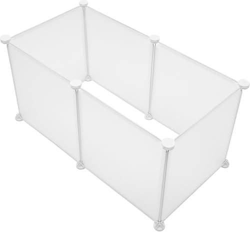 ifundom Enclos Modulable pour Petit Animal DIY Clôture Résine pour Hamster Lapin Hérisson Accessoire Intérieur sans Porte Panneaux Blanc Mat