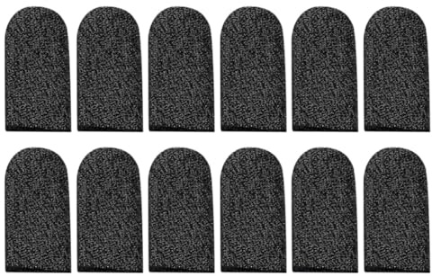 OSALADI Protectores de Dedos Antitranspirantes para Juegos, 10 Unidades Negras, Dedales Elásticos de Nailon Resistente al Desgaste, Accesorios Flexibles para Dedos para Móviles y