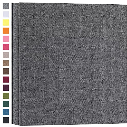potricher Photo Album for 4x6 1000 Photos Linen Cover Extra Large Capacity Picture Book for Family Wedding Anniversary and Baby (Gray)