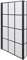 nuie NSBS7BF Pacific | Modern Bathroom Reversible 6mm Toughened Safety Glass Square Black Framed Shower Bath Screen with Fixed Return, 1430mm, Matt Black