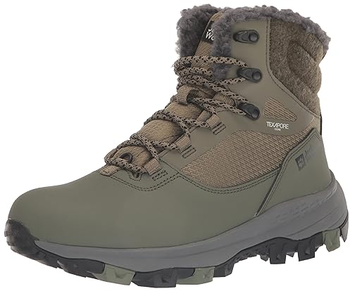 Jack Wolfskin Herren Everquest Texapore High M Winterstiefel, Dusty Olive, 44 EU