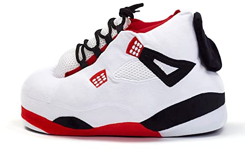 EXIGENT Extra Bottom Cushion Sneaker Slippers Kicks Shoes Adult | Men and Women | One Size Fits Most Christmas Summer (White_2)
