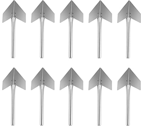 Putzkelle Edelstahlkelle Gips-Werkzeuge, 10 Stück Inneneckenkelle, Edelstahl-Ecken-Trockenbau-Werkzeug, Schabeschneider, Eckmesser for Wandreparaturen, L Edelstahl-Spachtel, Schaufel ( Color : Silver