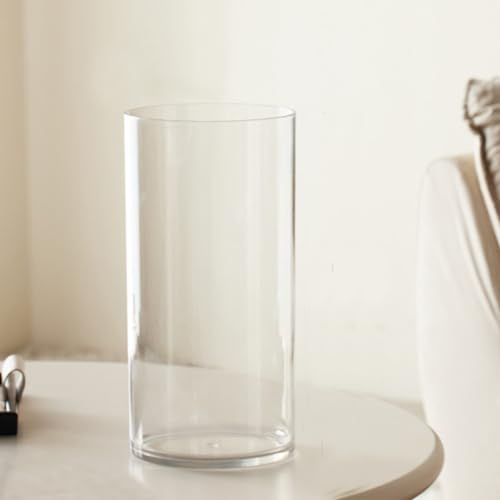 Unzerbrechliche Vase, Acryl Vase, Klar Büchervase Tulpenvase,Transparente Blumenvase für Zuhause, Büro, Dekor, Bücherform Blumenvase Minimalistische für Einweihungsparty feiern (H 30cm - Ø 15 cm)