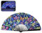 ZPSOSPZ Bamboo Folding Fan Large, UV Glow Rave Fan Foldable for Drag Queen, Clack Folding Fan, Suitable for Music Festival, Rainbow Costume, Disco Party, Neon Party, Glow Party Decoration