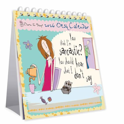 Born To Shop Easel Desk Calendar 2026