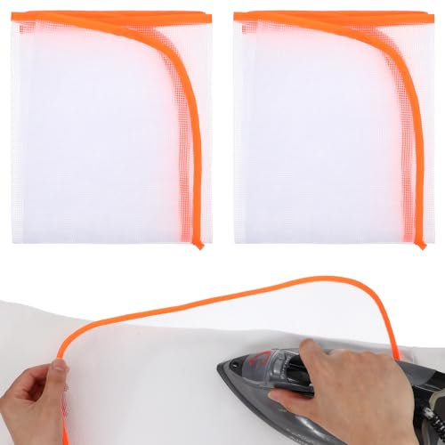 2 Stück Bügelschutznetztuch Bügelschutz 60 x 40 cm Bügeltuch Presstücher zum Bügeln Gitternetz Bügelmatte Mesh Stoff Pad Bügelschutznetz Bügelhilfe Verbrühungsschutznetze für Einfaches Schutz