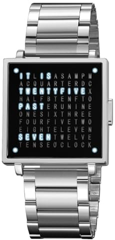 Gosasa Square Men's Luxury Watches Fashion Creative Multi - Functional Waterproof Wristwatch, Gold and Silver - Toned Leather Strap Gifts for Men (Silver B)