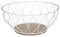 SECRET DE GOURMET Cesto-frutero Forma Diamante Blanco 28 cm, Metal, 0.79 Inches