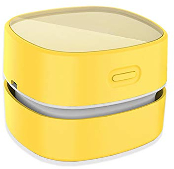 ODISTAR Mini aspirapolvere da tavolo, mini spazzatrice da tavolo a risparmio energetico con funzione di spegnimento automatico, alta resistenza fino a 400 minuti, senza fili e girevole a 360°, per