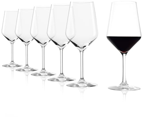 Stölzle Lausitz Red Wine Glasses Revolution Set of 6, 16 1/2 oz – Premium Crystal Glasses for Red Wine – Elegant Goblets for Maximum Aroma – Dishwasher & Shock Resistant