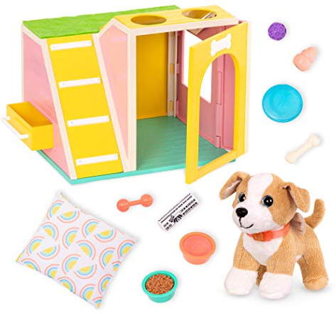 Glitter Girls - GG Hundehaus & Welpen-Set - Hundehaus Spielset - Plüsch-Welpe Chihuahua - 36 cm Puppen-Zubehör - Kinder ab 3 Jahren - Kinderspielzeug