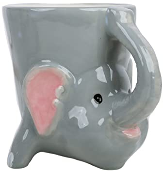 Servette Home Ceramic Coffee Mug 10oz Animal Mugs - Elephant