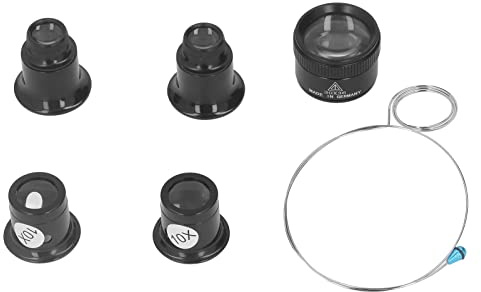 5 St Juvelerare Lupp Bärbar Monokulär Förstoringsglas 10X 20X 30X 30x36 Mm, Förstoringsglas Ögonslingor Förstoringsglas, Linsklocka Smycken Experimentellt Reparationsverktyg för Optiska Kretsmynt i Te