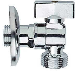 ZENZERO® - Robinet à bille en laiton - Vanne à angle - Avec rosette - Pour machine à laver - Raccord 1/2 - Sortie 3/4 - 1 pièces