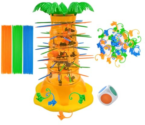 ZZPXMY Parent-Child Interactive Tabletop Game Monkey Down Monkey Climbing Tree Children's Educational Fun Tumbling Toys Falling Toys