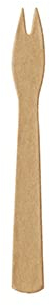 Lot de 250 fourchettes à frites en papier pur 8,5 cm Marron