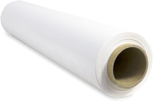 Plantawa Film Blanco para Embalaje Industrial y para Paletizar 1 unidad, Rollo de Papel Film Resistente de Plástico con Alta Elasticidad para Mudanzas y Envíos.