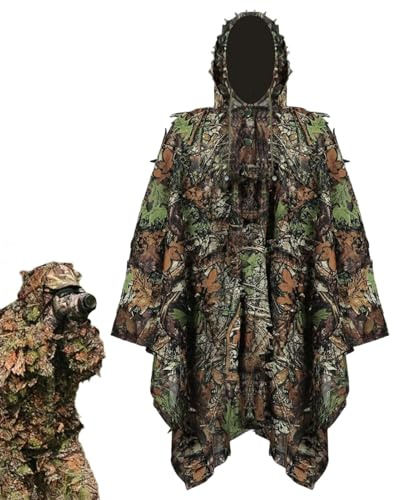 Costume de camouflage pour photographie d'oiseaux, vêtements de camouflage pour chasse | Costume de camouflage confortable avec technologie – Vêtements invisibles à feuilles respirantes pour