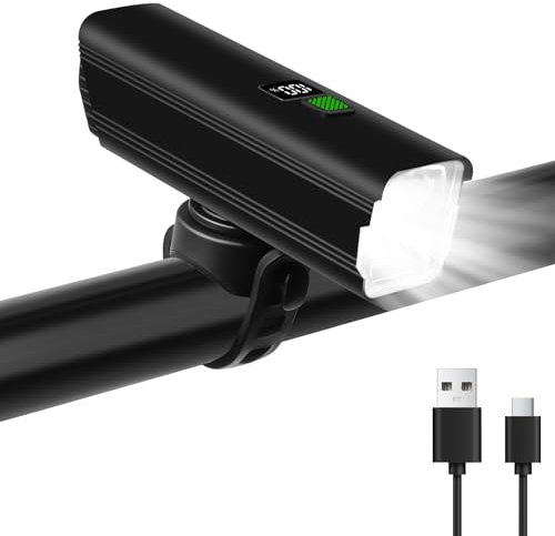 Ainiv Luci Bicicletta LED, Faro Anteriore Impermeabili a 4 Modalità