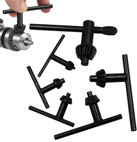 Bohrfutter Schlüssel, Spannfutterschlüssel, Drill Chuck Key, Zahnkranzbohrfutter Schlüssel, Bohrmaschinen Schlüssel, Bohrer Spannwerkzeug, 6 Stück (4/6/10/13/16/20mm)