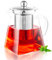 MS WGO Square Shape Infuser Tea Pot, 550ml/18.6oz Handmade Glass Teapot with Infuser, Heat-Resistant Borosilicate Glass Teapot with Strainer
