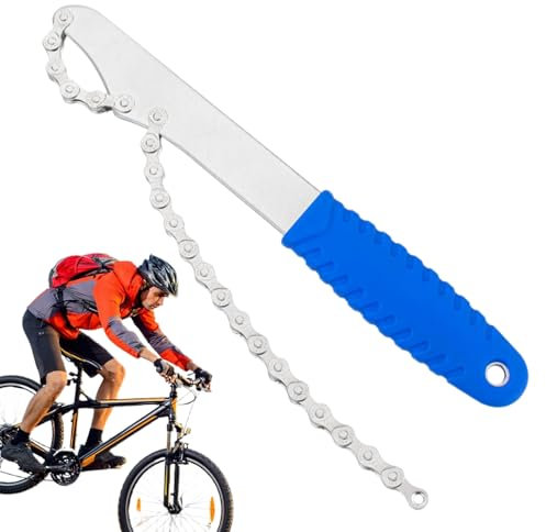 Herramienta de extracción de cassette: herramienta de látigo de cadena de bicicleta, extracción de de bloqueo de casete, removedor de bicicleta de carretera, llave portátil, soporte ergonómico