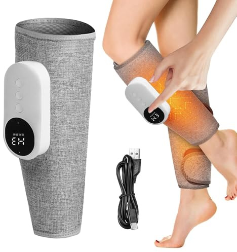 BIZOI Masseur de Mollet, Masseur de Compression Jambe Mollet Sans Fil, Massageur de Mollet à Air Comprimé Sans, Masseur de Jambe avec 3 Intensités et 3 Modes pour Soulager la Douleur des Jambes