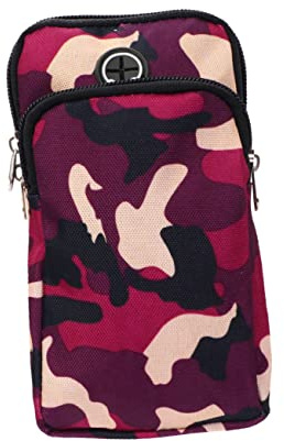 Operitacx 6-inch Camouflage Phone Arm Belt for Outdoor Fitness Running, Lightweight Phone Armband Adjustable Strap, Compatible Most Smartphones, Suitable for Sports and Jogging