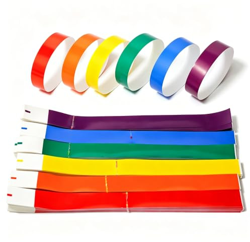 1000 pulseras desechables de papel sintético autoadhesivas