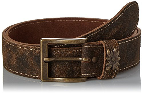Werner Trachten Unisex Trachtengürtel Gürtel, Braun (Dunkelbraun Rustico LR 103), 85