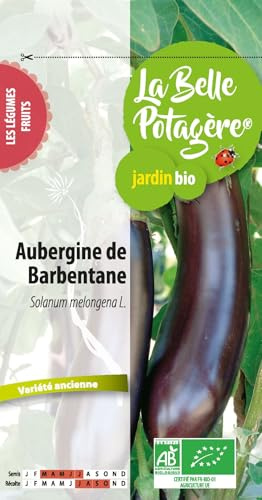 La Belle Potagère Graines à semer - Aubergine de Barbentane - 0,15 g