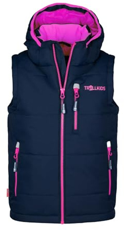 Trollkids Kids Narvik Vest XT 176, navy/pink