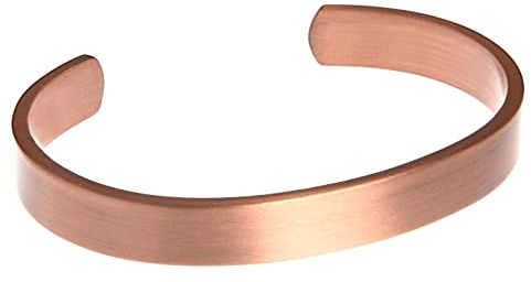Bracelet en pur cuivre de style Tibétain, minimaliste et épuré - Ajustable - Aura