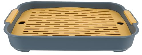 Lettiera per Conigli in Plastica Lettiera per Animali Piccoli Coniglietto Toilette - Quadrata Gabbia Vasino Trainer per Coniglietti Porcellini D'india Furetto Cincillà