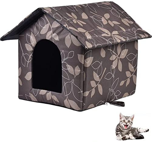 MUYYIKA Foldable Winter Warm Oxford Cat Shelter - Waterproof, Dog Pets House, Winter Resistant, Outdoor Cat Kennel