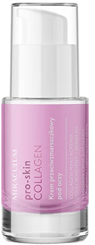 Miraculum, Anti-Aging Augencreme KOLAGEN PRO-SKIN, Augenpflege, Anti-Falten, Regeneriert, Entfernt Augenringe, Für den Tag & Nacht, Natürliche Zutaten, Geschenkidee, Inhalt: 15 ml