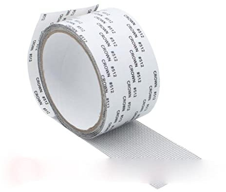 Self-Window Screen Mosquito Net Repair Tape Covering Wire Mesh Tape Seal for Window Door Tears Holes Patch Repair-Black 5x200cm