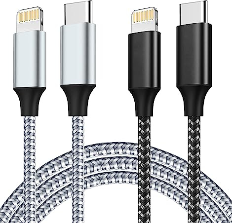 IDISON USB C Lightning-kabel, iPhone typ C laddningskabel MFi 2 PACK 1M+2M, snabbladdare strömförsörjning Apple-kabel kompatibel med iPhone 14/14 Pro/13/13 Mini/12/12 Pro/MAX/XS/XR/iPad
