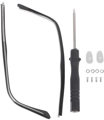Baluue 1 Paar Metall-Brillen-ErsatzbüGel, Universelle Brillenarme FüR Reparatur Und Austausch, Schwarz, Ideal FüR Brillen Und Sonnenbrillen
