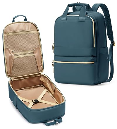 bergsalz Reiserucksack Damen Ryanair Handgepäck 40x20x25 Rucksack Damen Herren Arbeit Handgepäck Rucksack Wasserdicht Travel Backpack Pfauen Blau