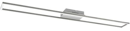 Eglo Sentiero - Lampada da soffitto a LED, con telecomando, plafoniera dimmerabile da soggiorno e cucina, in metallo nero e plastica bianca, colore luce: bianco caldo/bianco freddo, 110 cm