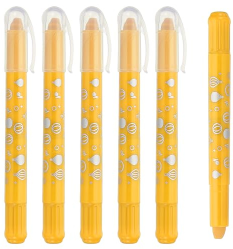 PATIKIL Watercolor Gel Crayon, 6Pcs Washable Twist Coloring Crayons Bulk Blendable for Coloring, Drawing, Painting, Gold Tone Crayon