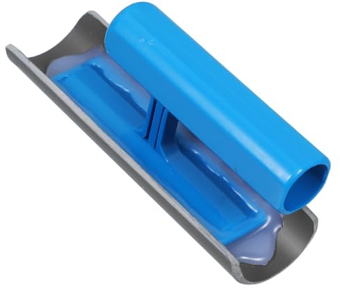 Anneome Cazzuola per Finitura Bordi Calcestruzzo Curva in Plastica Impugnatura Tubolare Ergonomica, Utensile Manuale Leggero per Lisciare Cemento e Bordatura Resistente, Strumento