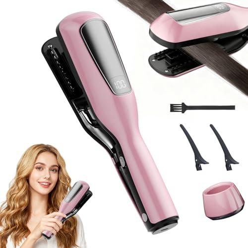 CJBIN Dispositivo Rimuovi Doppie Punte, Rimuovi Doppie Punte Portatile Senza Fili, Efficace Trimmer per Doppies Puntes con Cura Capelli agli Ioni Negativi e Indicatore Carica