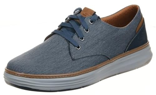 Skechers Scarpa in Tela Moreno Uomo, Blu Nvy 417, 14 UK Wide
